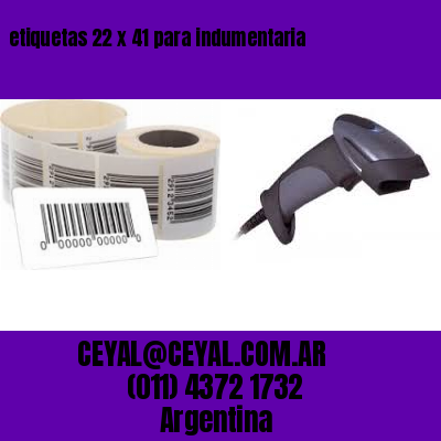 etiquetas 22 x 41 para indumentaria