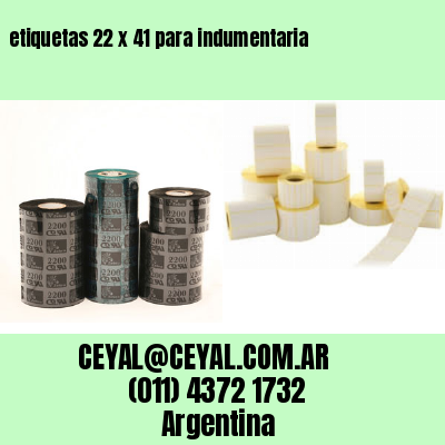 etiquetas 22 x 41 para indumentaria