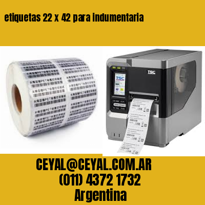 etiquetas 22 x 42 para indumentaria