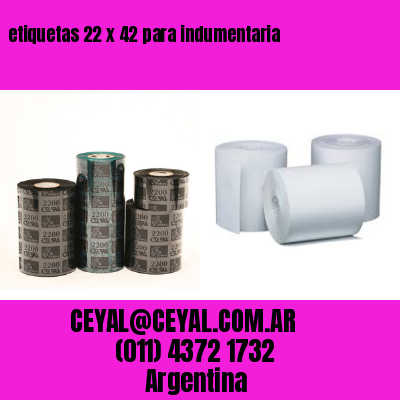 etiquetas 22 x 42 para indumentaria