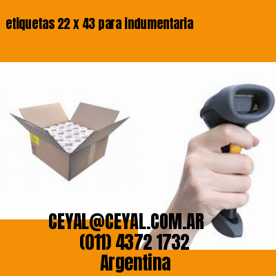 etiquetas 22 x 43 para indumentaria