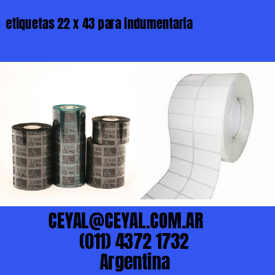 etiquetas 22 x 43 para indumentaria