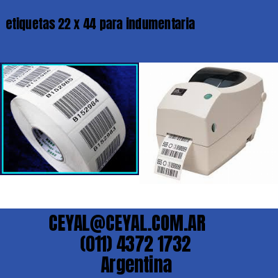 etiquetas 22 x 44 para indumentaria