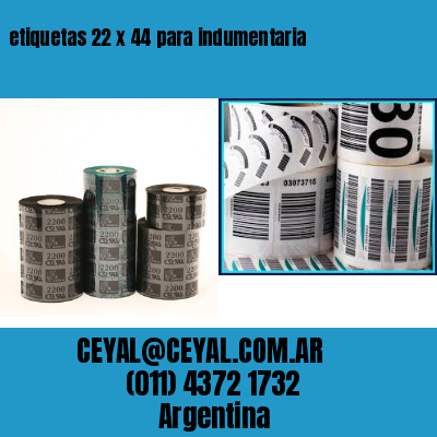etiquetas 22 x 44 para indumentaria