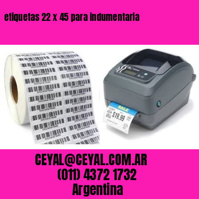 etiquetas 22 x 45 para indumentaria