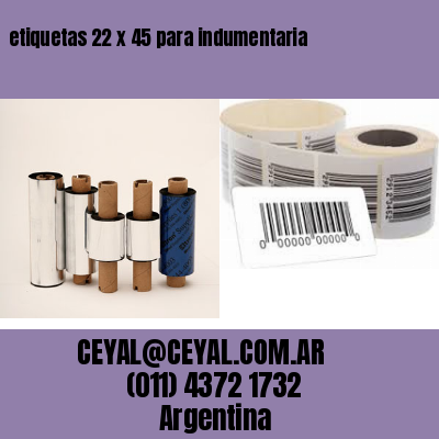 etiquetas 22 x 45 para indumentaria