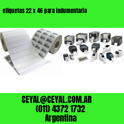 etiquetas 22 x 46 para indumentaria