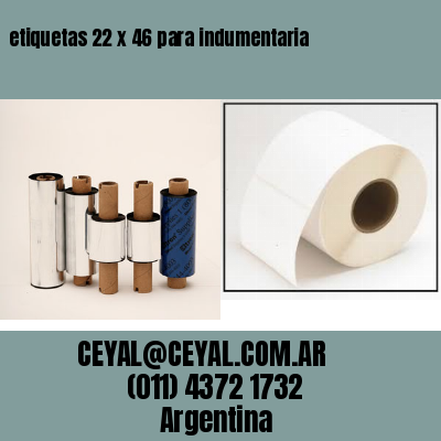 etiquetas 22 x 46 para indumentaria