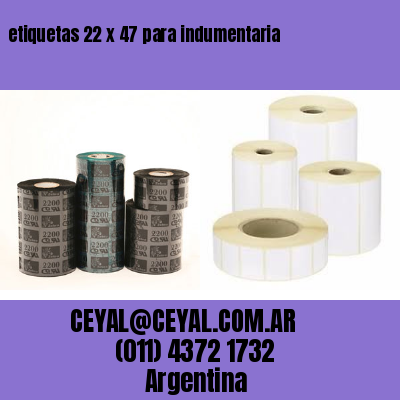 etiquetas 22 x 47 para indumentaria