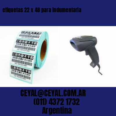 etiquetas 22 x 48 para indumentaria