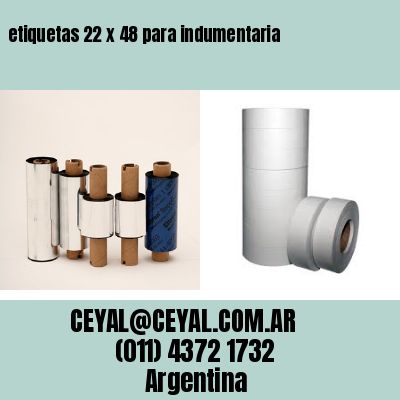 etiquetas 22 x 48 para indumentaria