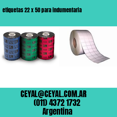 etiquetas 22 x 50 para indumentaria