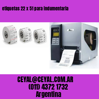 etiquetas 22 x 51 para indumentaria