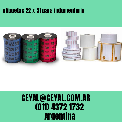 etiquetas 22 x 51 para indumentaria