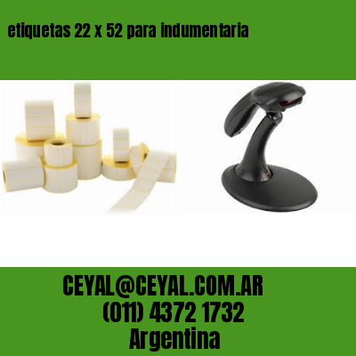 etiquetas 22 x 52 para indumentaria
