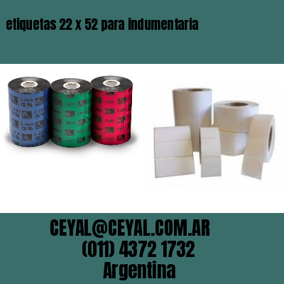 etiquetas 22 x 52 para indumentaria