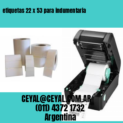 etiquetas 22 x 53 para indumentaria