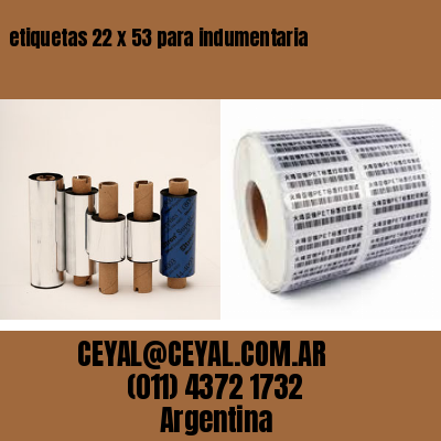 etiquetas 22 x 53 para indumentaria