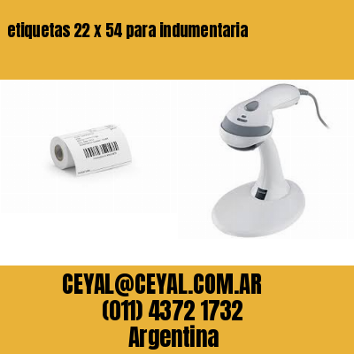 etiquetas 22 x 54 para indumentaria