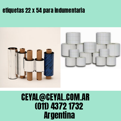 etiquetas 22 x 54 para indumentaria