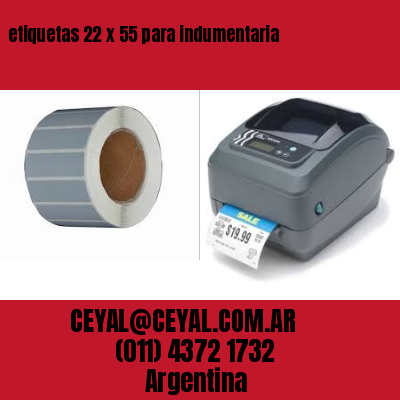 etiquetas 22 x 55 para indumentaria