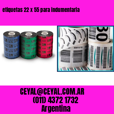 etiquetas 22 x 55 para indumentaria