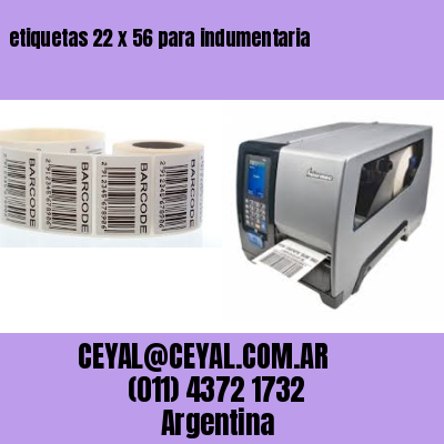 etiquetas 22 x 56 para indumentaria