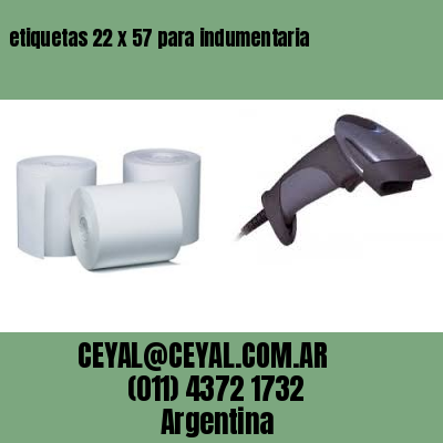etiquetas 22 x 57 para indumentaria