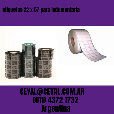 etiquetas 22 x 57 para indumentaria