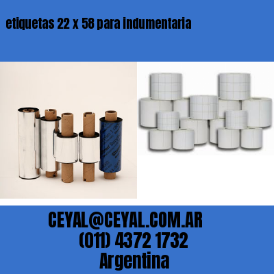 etiquetas 22 x 58 para indumentaria