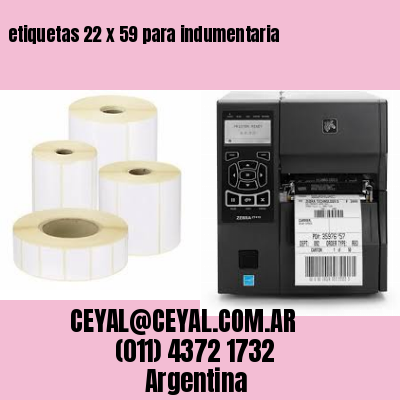 etiquetas 22 x 59 para indumentaria