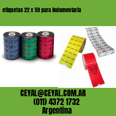 etiquetas 22 x 59 para indumentaria