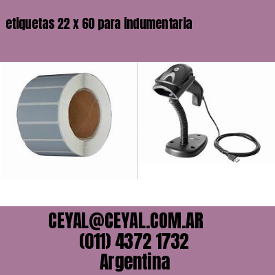 etiquetas 22 x 60 para indumentaria