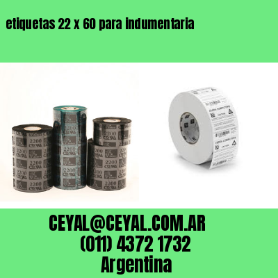 etiquetas 22 x 60 para indumentaria