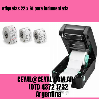 etiquetas 22 x 61 para indumentaria
