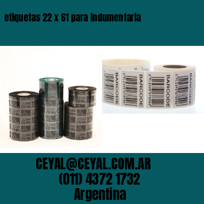 etiquetas 22 x 61 para indumentaria