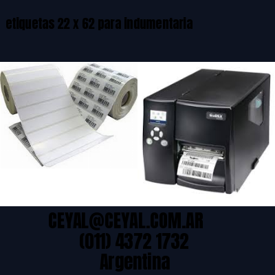 etiquetas 22 x 62 para indumentaria