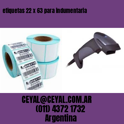 etiquetas 22 x 63 para indumentaria