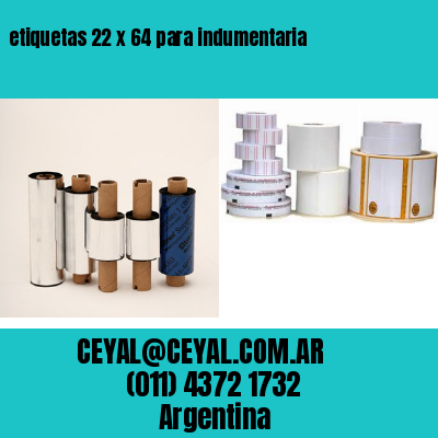etiquetas 22 x 64 para indumentaria