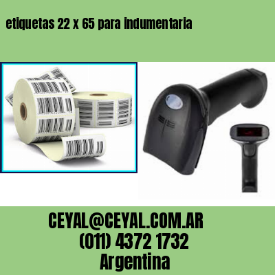 etiquetas 22 x 65 para indumentaria