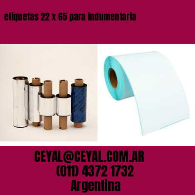 etiquetas 22 x 65 para indumentaria