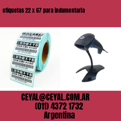 etiquetas 22 x 67 para indumentaria