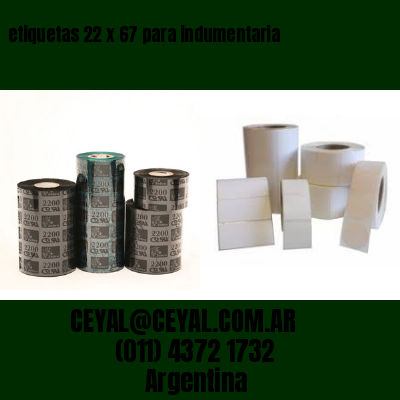 etiquetas 22 x 67 para indumentaria