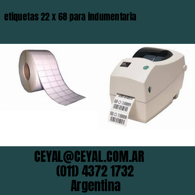 etiquetas 22 x 68 para indumentaria