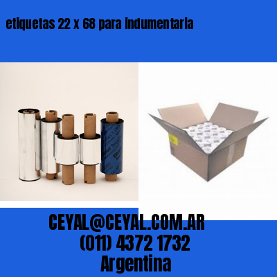 etiquetas 22 x 68 para indumentaria
