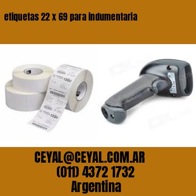 etiquetas 22 x 69 para indumentaria