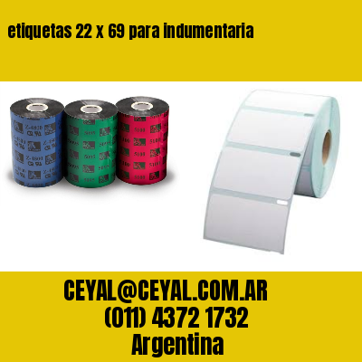 etiquetas 22 x 69 para indumentaria