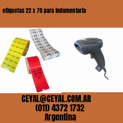 etiquetas 22 x 70 para indumentaria