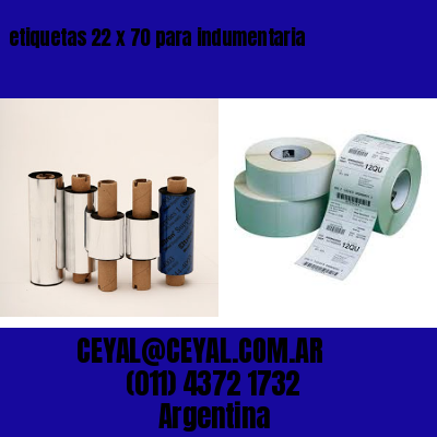 etiquetas 22 x 70 para indumentaria