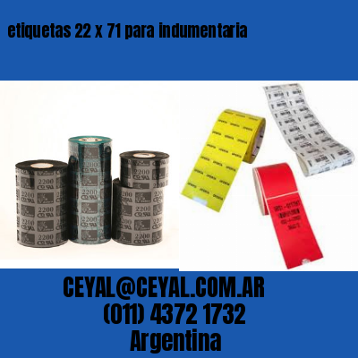 etiquetas 22 x 71 para indumentaria